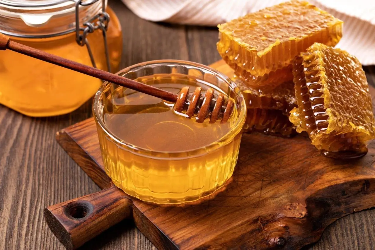 The rich amber of pure honey.