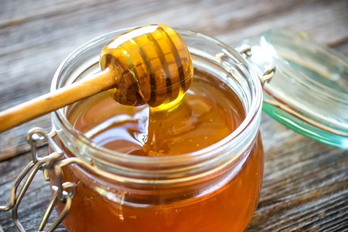 Large jar of honey